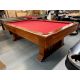 Bellagio Billiards 8 foot pool table with slate surface and Craftsman style Art Deco legs Code : TABLE440BEL8P
Made with solid hard wood, real wood veneer and engineered woods the unique design is timeless. 
Includes a one year warranty, Red billiard fe